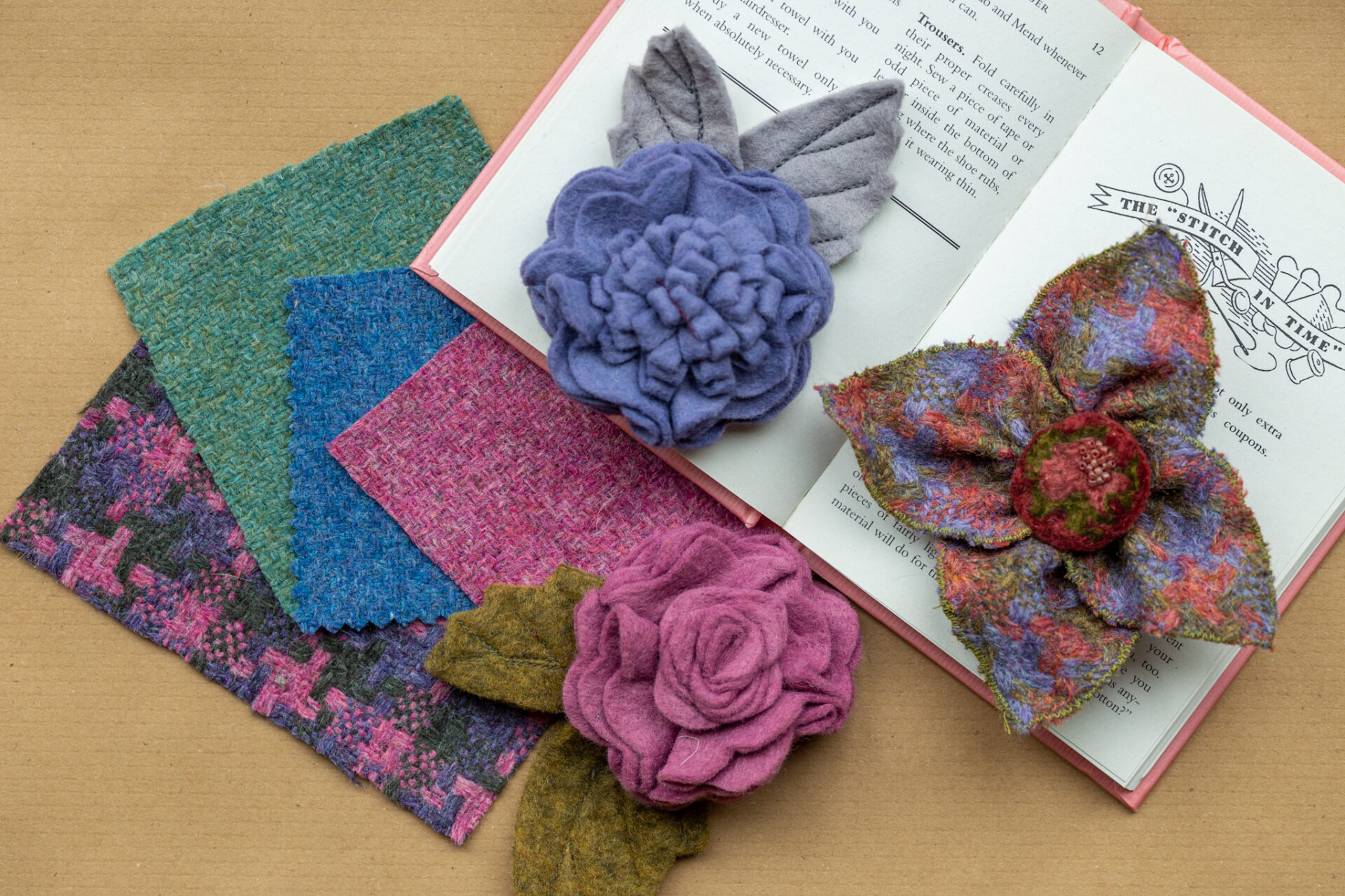 Felt flower corsages