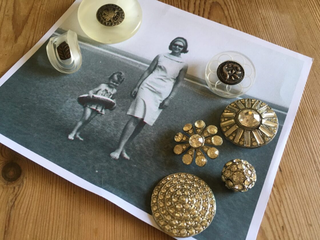 Vintage diamanté buttons