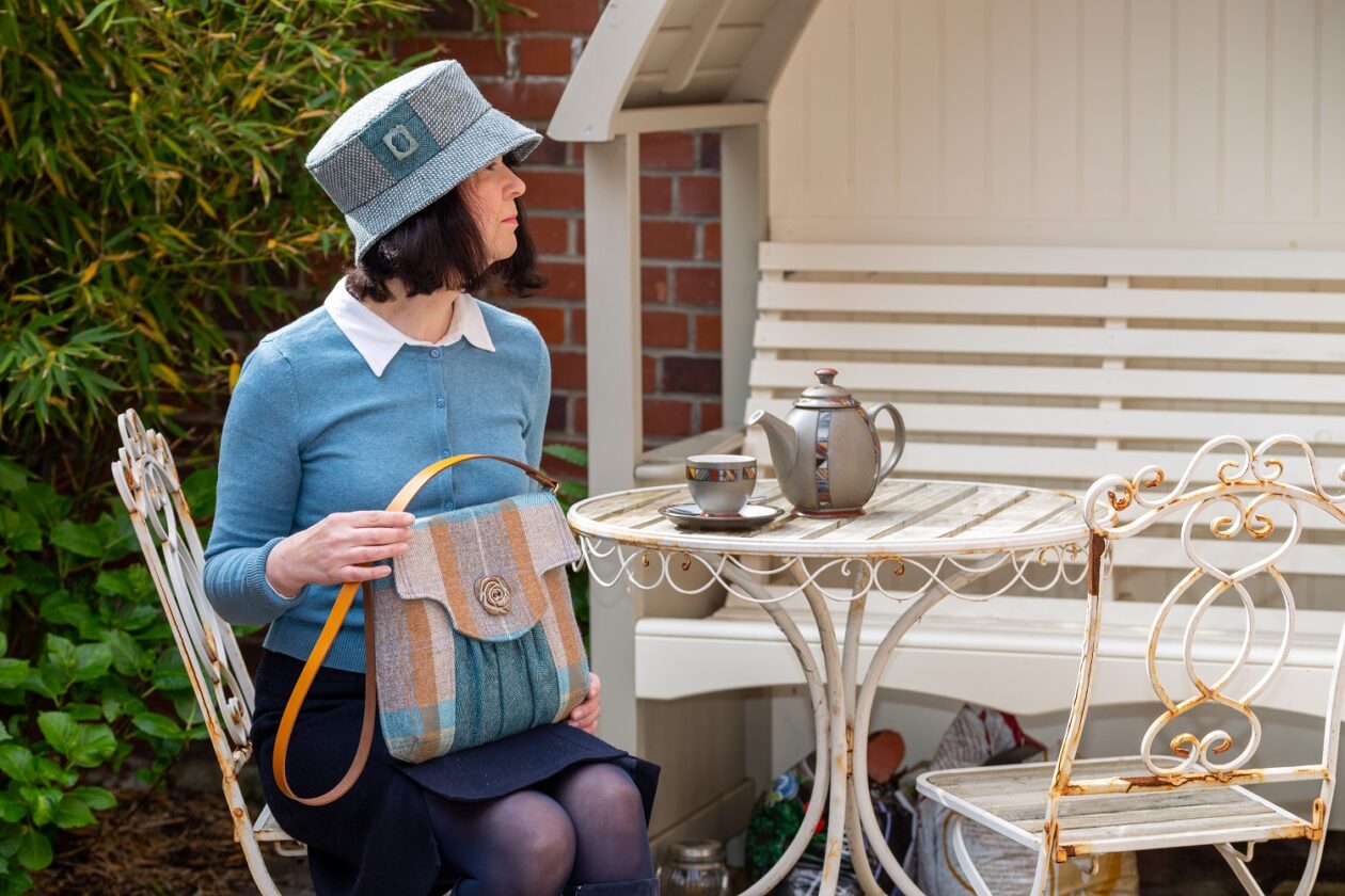 The Hanworth Hat with the Suffield Bag from sewing patterns by Charlie's Aunt
