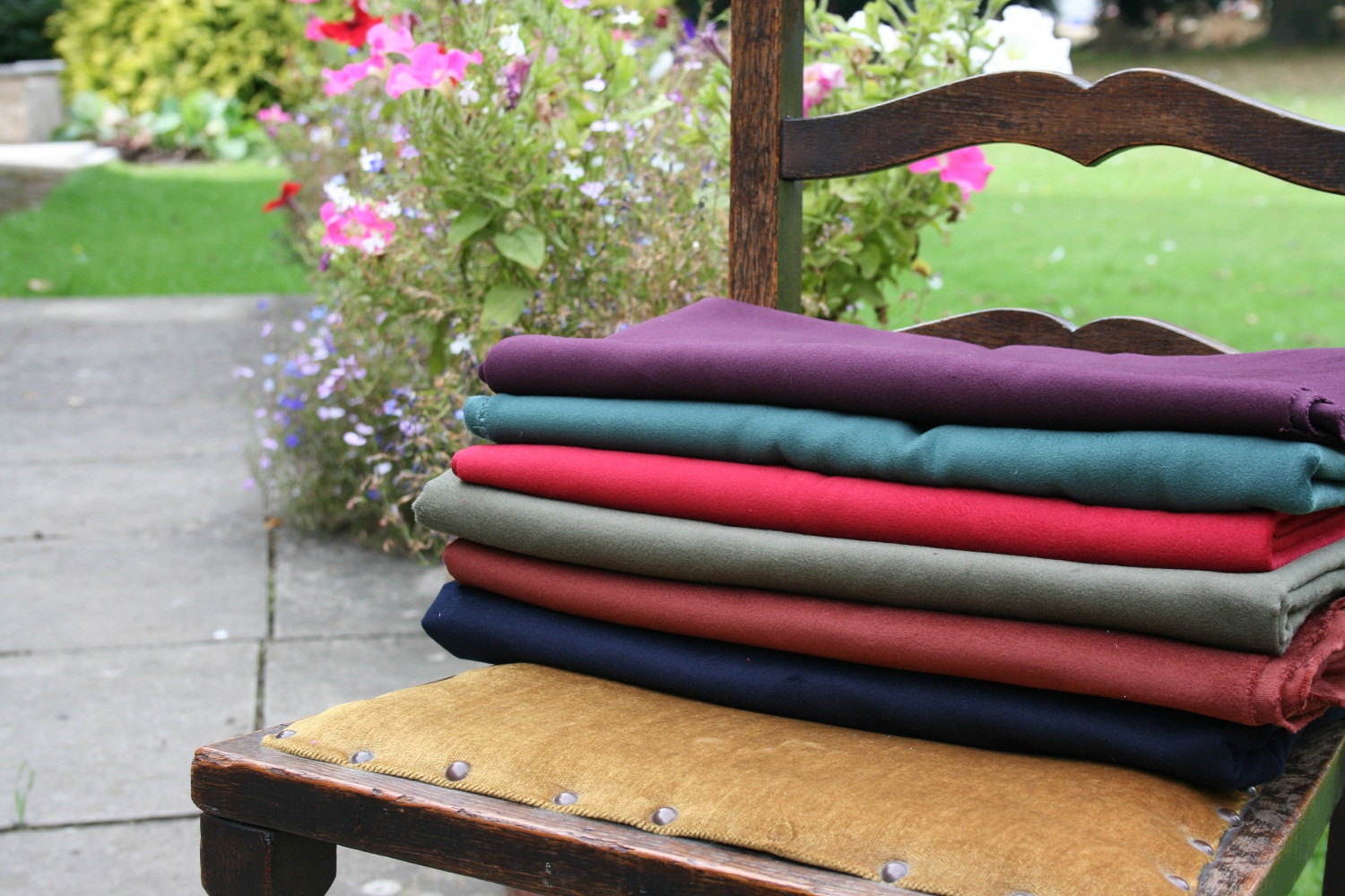 Plain cotton moleskin fabrics from the north of England