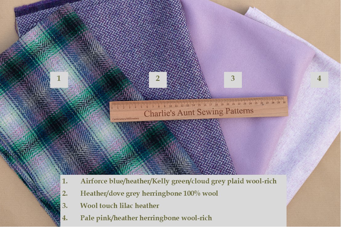 Heather mix selection of tweed fabrics