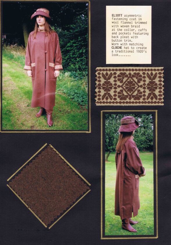 A page from my 1920s style clothing design portfolio