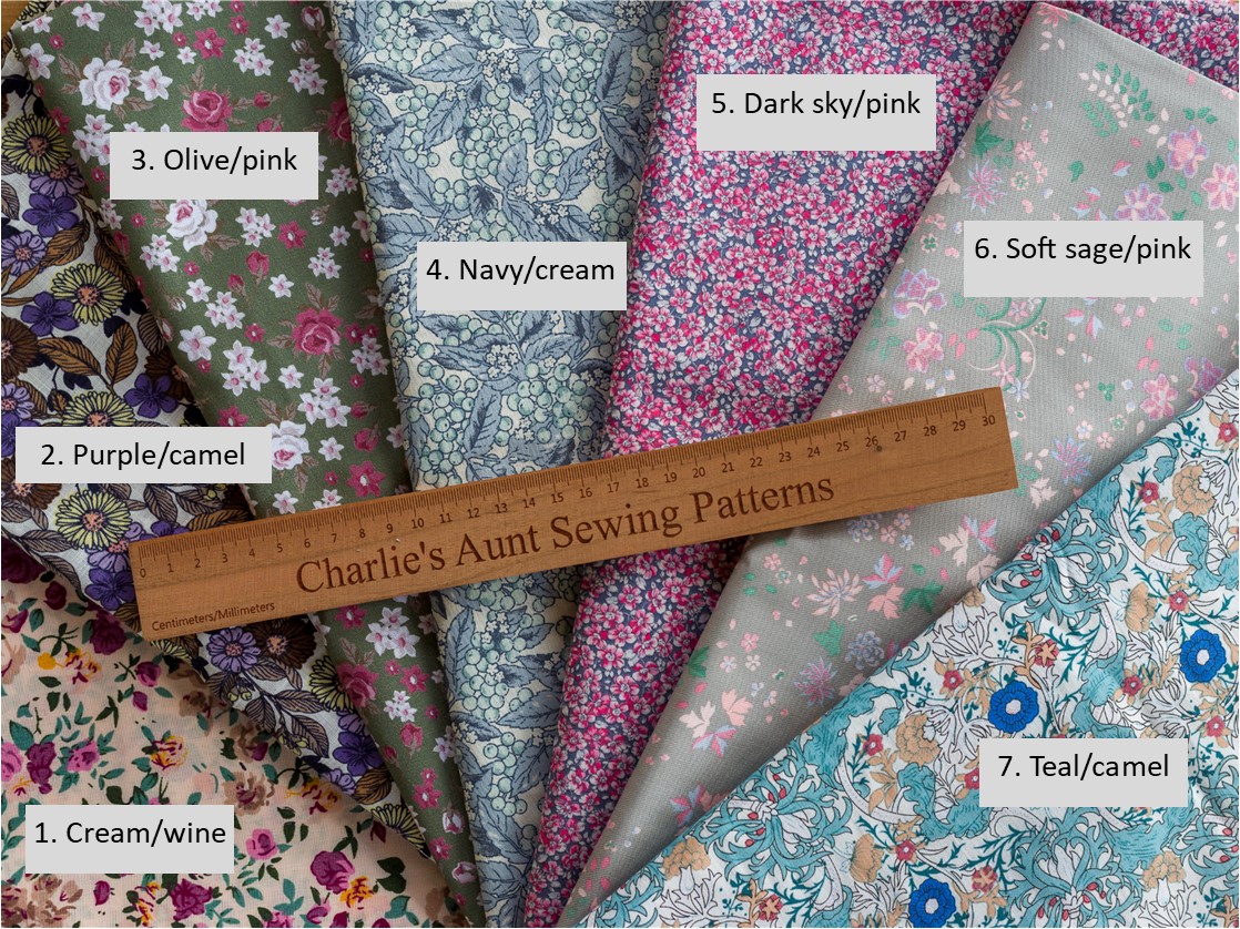 Floral cotton fabric available by the half yard