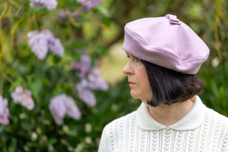 Nedging Beret in a lovely shade of lilac