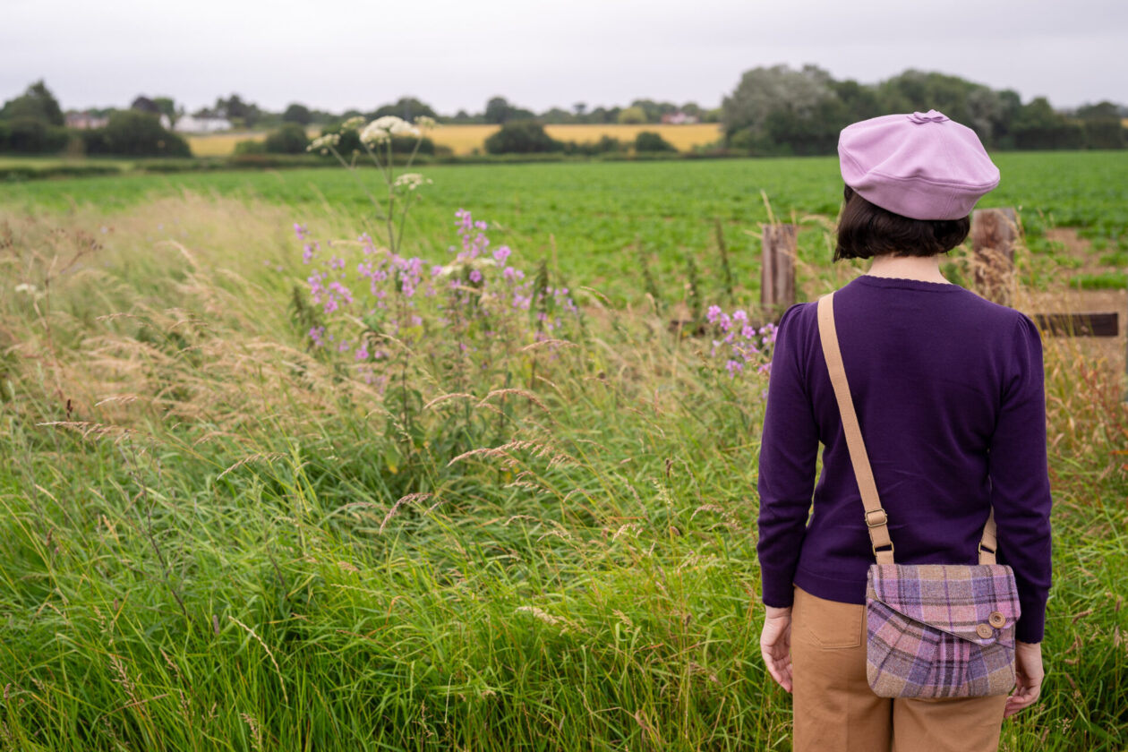 Edwardstone Bag and Nedging Beret, both from Charlie's Aunt patterns