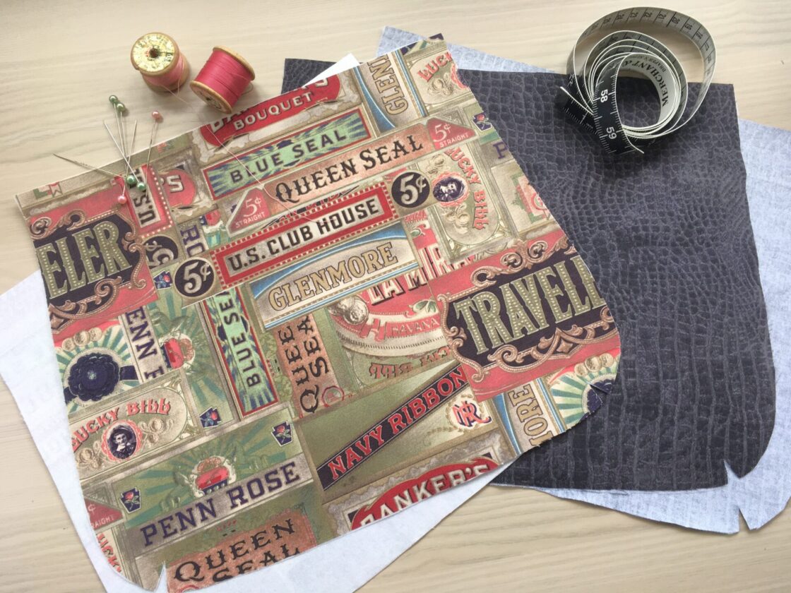 I have used Tim Holtz Eclectic Elements fabric to make this version of the Gunton Messenger Bag