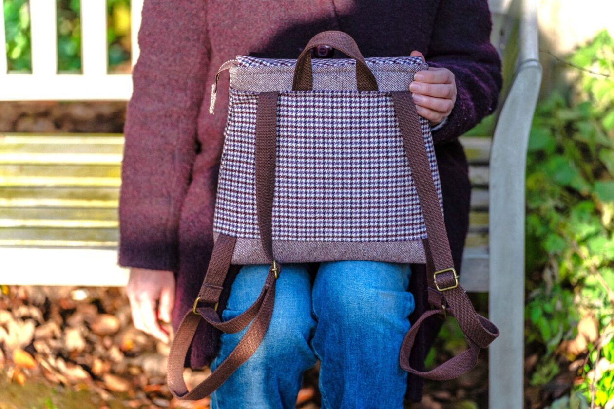 Broadland Backpack features adjustable straps which are made and attached before constructing the bag
